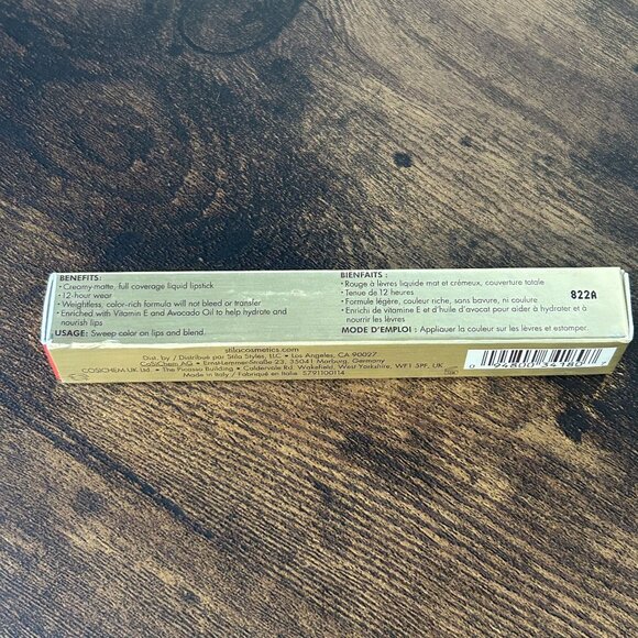 NEW Stila Fiery Stay All Day Liquid Lipstick Deep Red Lip .10 fl oz Full Size - Picture 5 of 6